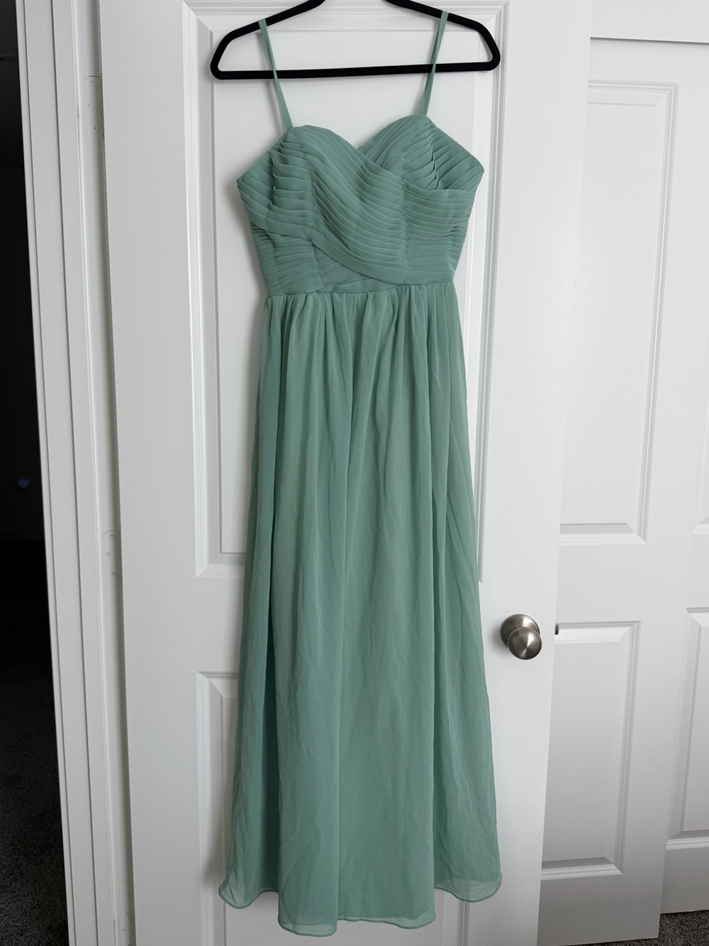 Mint Green Spaghetti Strap Maxi Dress perfect for wedding